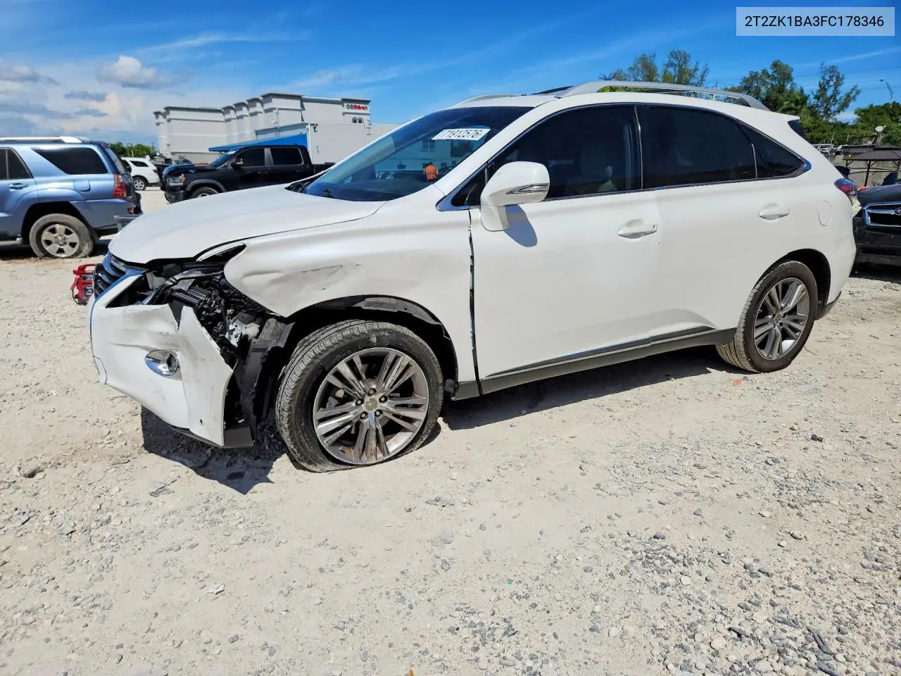2015 Lexus Rx 350 Base VIN 2T2ZK1BA3FC178346 фото 1
