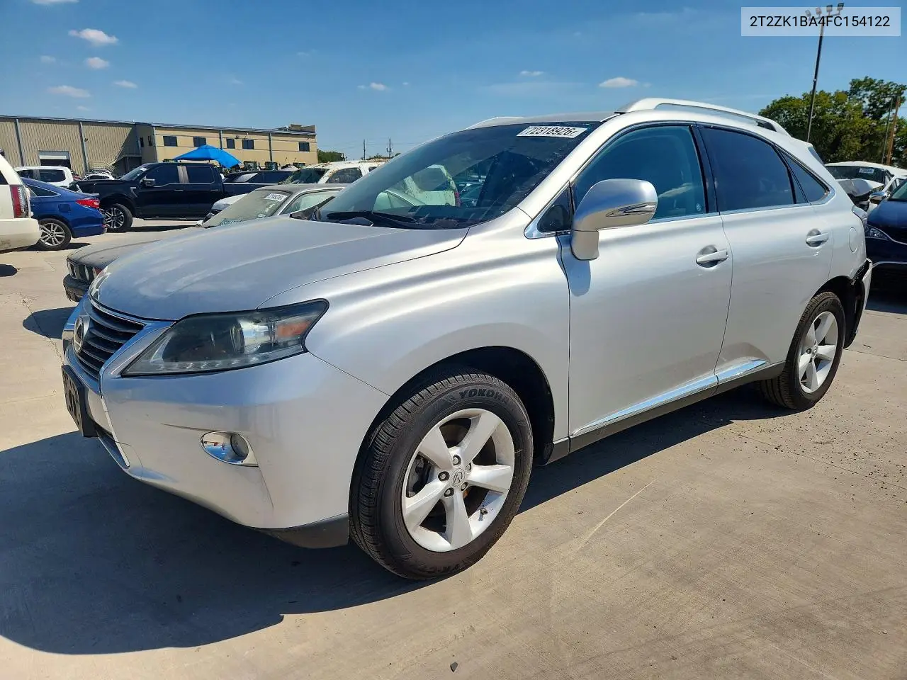2015 Lexus Rx VIN 2T2ZK1BA4FC154122 фото 1