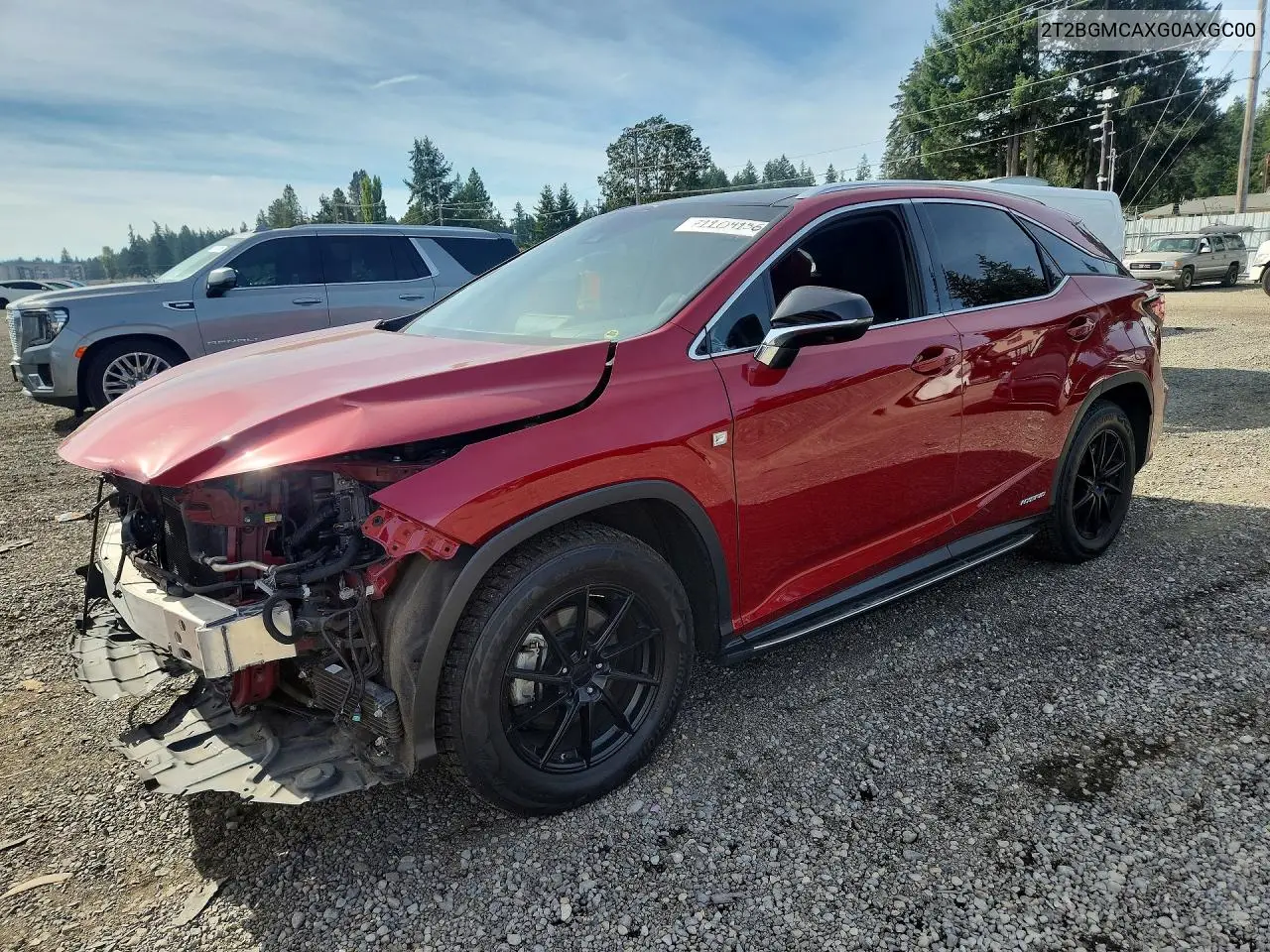 2016 Lexus Rx 450H VIN 2T2BGMCAXGC004794 фото 1