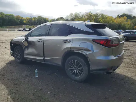 2022 Lexus Rx 350 VIN 2T2HZMDA4NC343437 фото 2