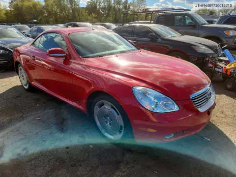 2002 Lexus Sc 430 VIN JTHFN48Y720016713 фото 4