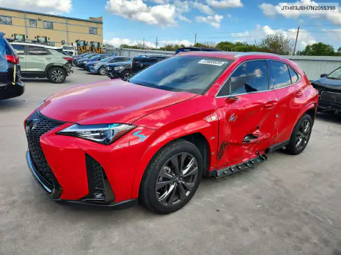 JTHR3JBH7N2055398 — 2022 Lexus UX, Сторона, фото до ремонта