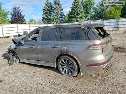 5LMYJ8XY9MNL02284 — 2021 Lincoln Aviator, фото 2 с аукциона Copart, Пожар