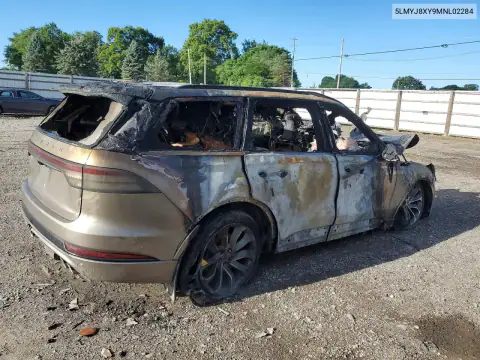 5LMYJ8XY9MNL02284 — 2021 Lincoln Aviator, фото 3 с аукциона Copart, Пожар