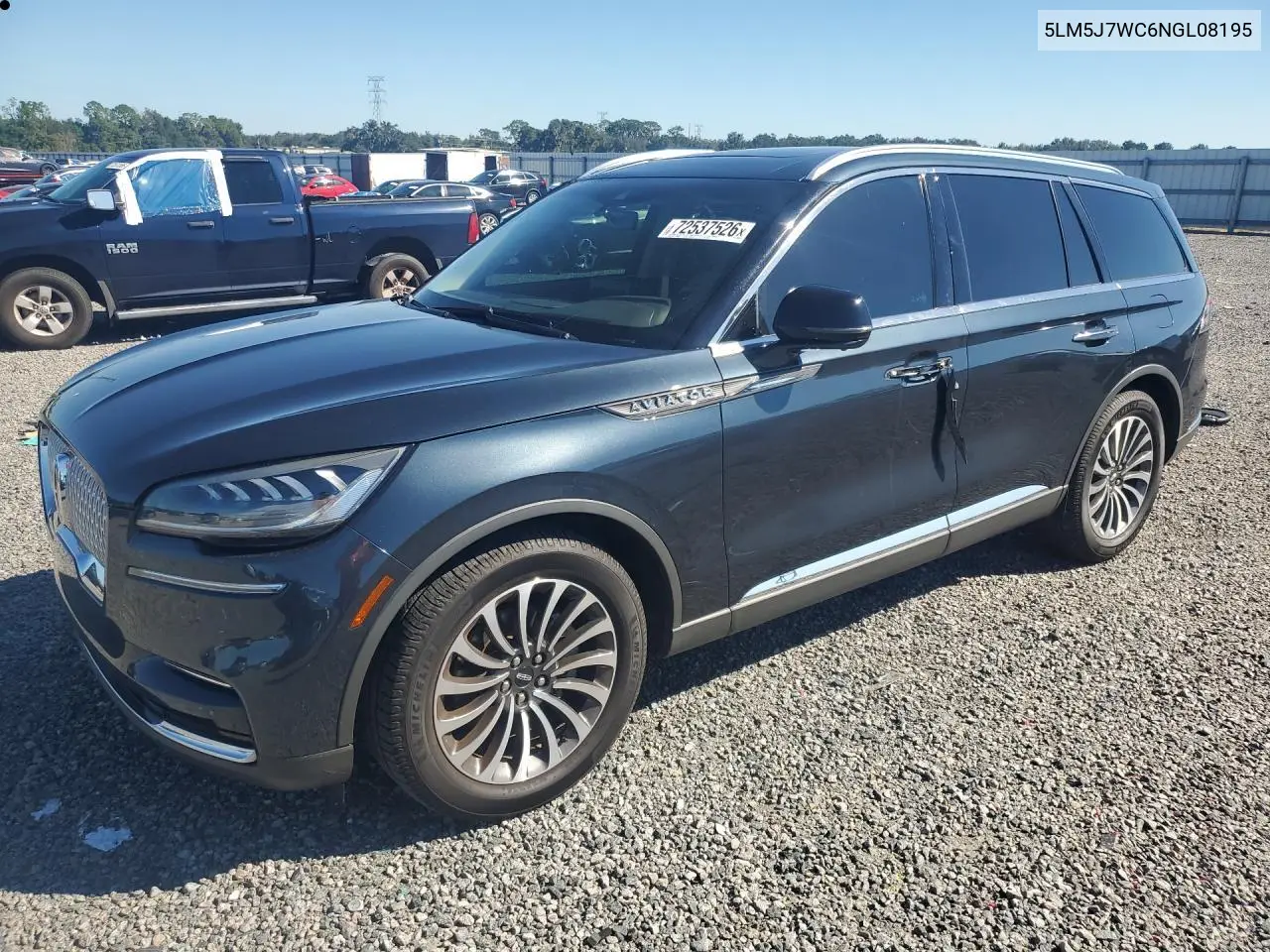 2022 Lincoln Aviator Reserve VIN 5LM5J7WC6NGL08195 фото 1