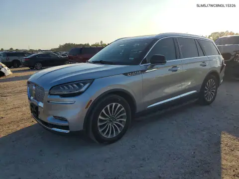 5LM5J7WC8NGL15326 — 2022 Lincoln Aviator, Задняя часть, фото до ремонта