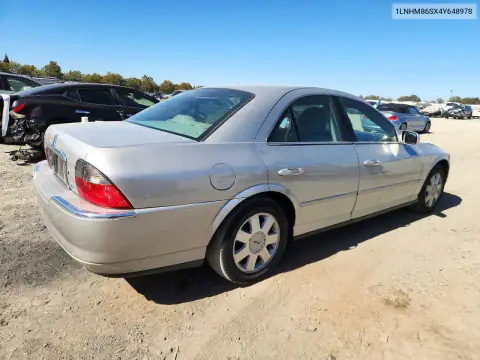 1LNHM86SX4Y648978 — 2004 Lincoln LS, фото 3 с аукциона Copart, Передняя часть