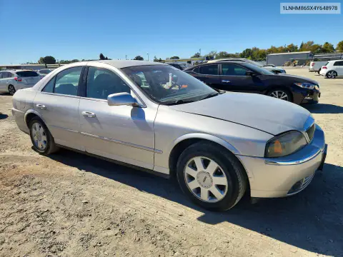 1LNHM86SX4Y648978 — 2004 Lincoln LS, фото 4 с аукциона Copart, Передняя часть