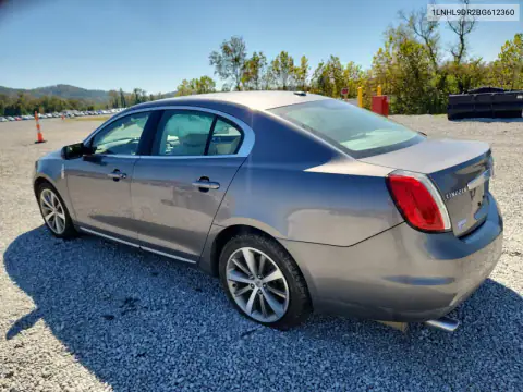 1LNHL9DR2BG612360 — 2011 Lincoln MKS, фото 2 с аукциона Copart, Боковая часть