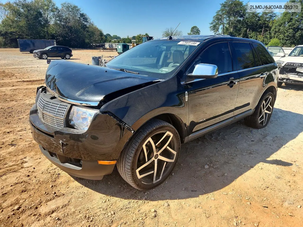 2010 Lincoln Mkx VIN 2LMDJ6JC0ABJ26370 фото 1