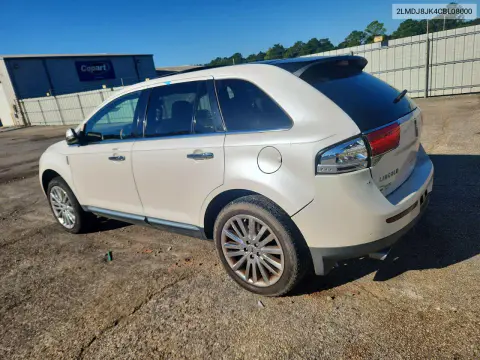 2012 Lincoln Mkx VIN 2LMDJ8JK4CBL08000 фото 2
