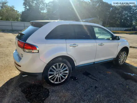 2012 Lincoln Mkx VIN 2LMDJ8JK4CBL08000 фото 3