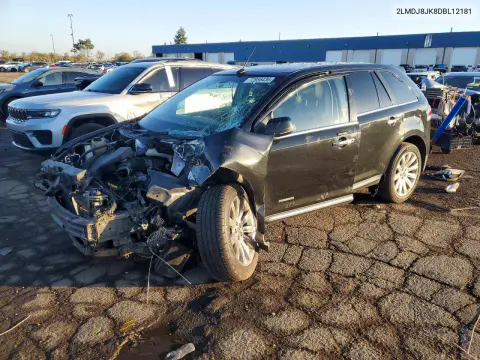 2LMDJ8JK8DBL12181 — 2013 Lincoln MKX, Передняя часть, фото до ремонта