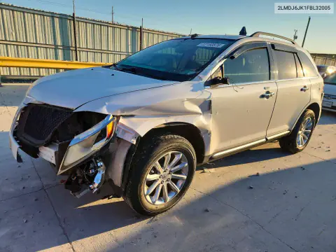 2LMDJ6JK1FBL32005 — 2015 Lincoln MKX, Передняя часть, фото до ремонта
