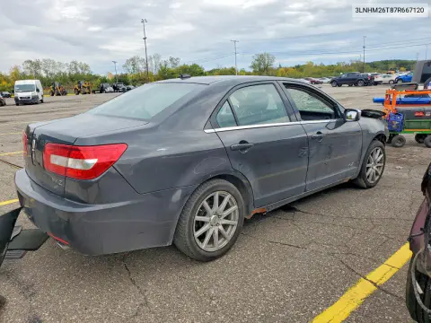 2007 Lincoln Mkz VIN 3LNHM26T87R667120 фото 3