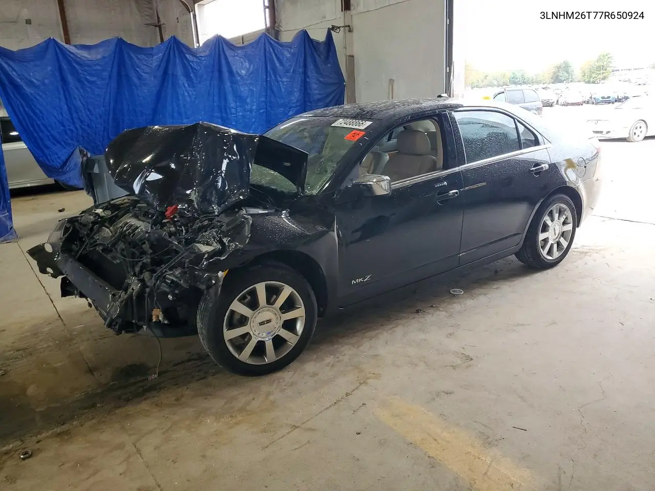 3LNHM26T77R650924 Lincoln MKZ 2007 — повреждение Передняя часть, фото до ремонта