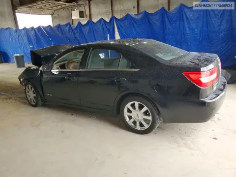 3LNHM26T77R650924 — 2007 Lincoln MKZ, фото 2 с аукциона Copart, Передняя часть