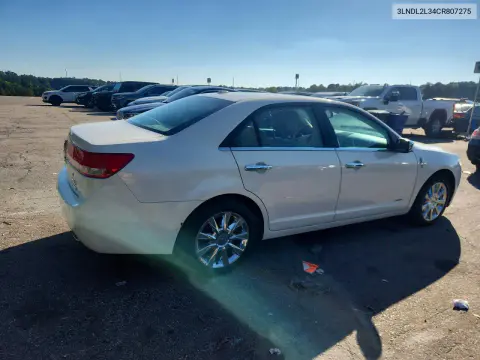 2012 Lincoln Mkz Hybrid VIN 3LNDL2L34CR807275 фото 3