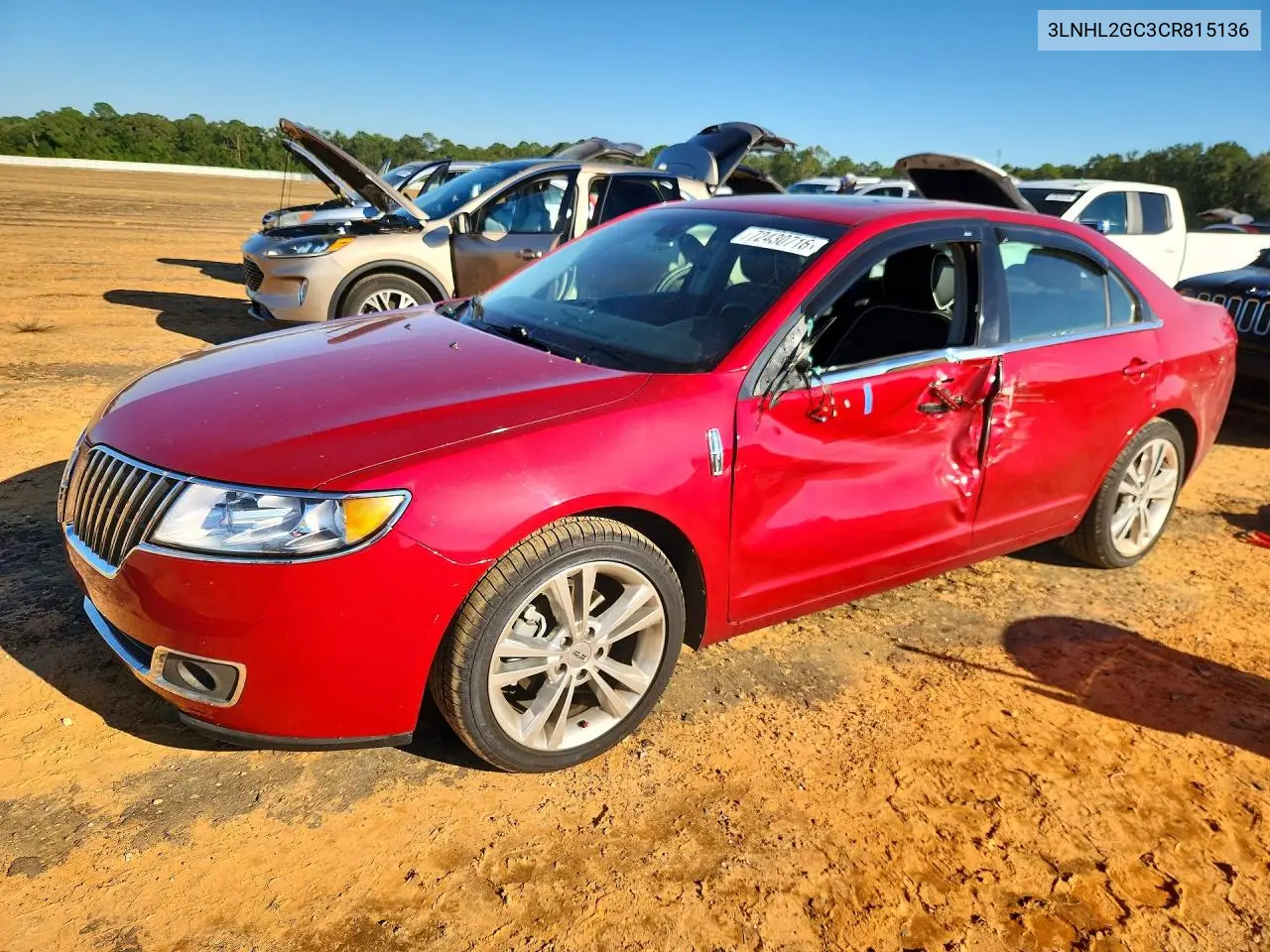2012 Lincoln Mkz VIN 3LNHL2GC3CR815136 фото 1