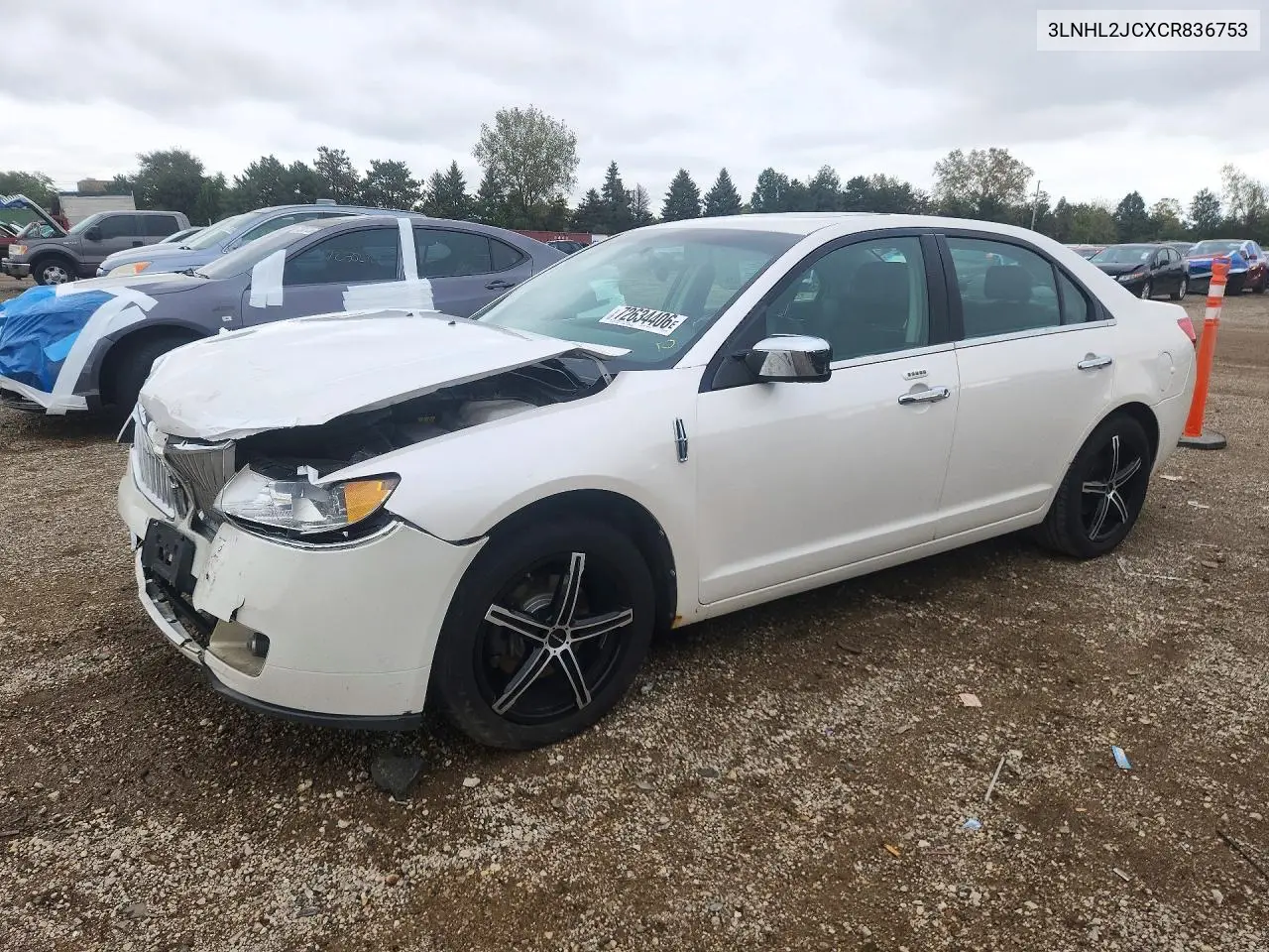 3LNHL2JCXCR836753 Lincoln MKZ 2012 — повреждение Передняя часть, фото до ремонта