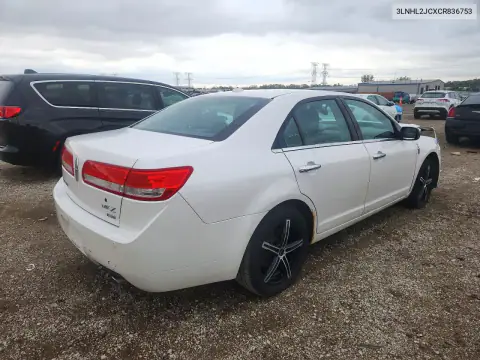 3LNHL2JCXCR836753 — 2012 Lincoln MKZ, фото 3 с аукциона Copart, Передняя часть