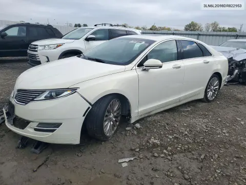 3LN6L2G98DR822953 — 2013 Lincoln MKZ, Передняя часть, фото до ремонта