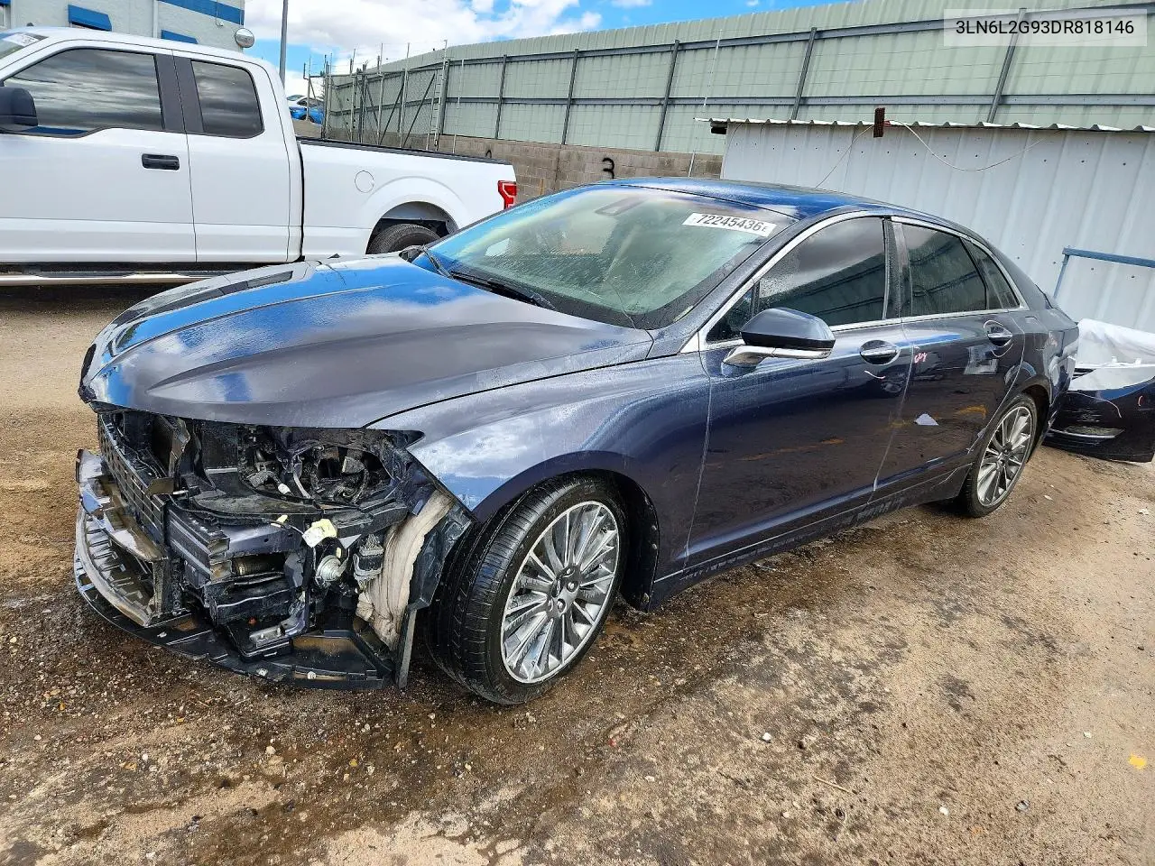 3LN6L2G93DR818146 Lincoln MKZ 2013 — повреждение Сторона, фото до ремонта