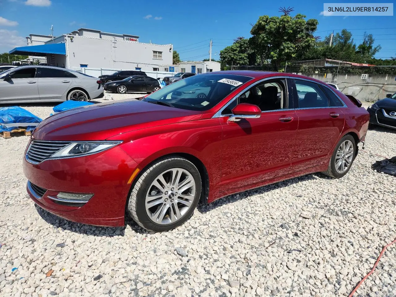 2014 Lincoln Mkz Hybrid VIN 3LN6L2LU9ER814257 фото 1