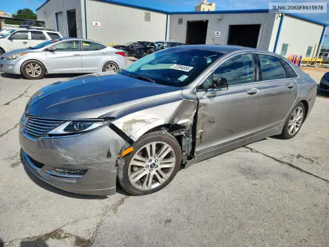 3LN6L2GK0FR615978 — 2015 Lincoln MKZ, Передняя часть, фото до ремонта