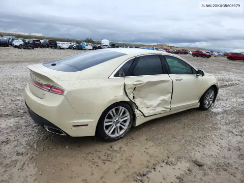 2016 Lincoln Mkz VIN 3LN6L2GKXGR606979 фото 3