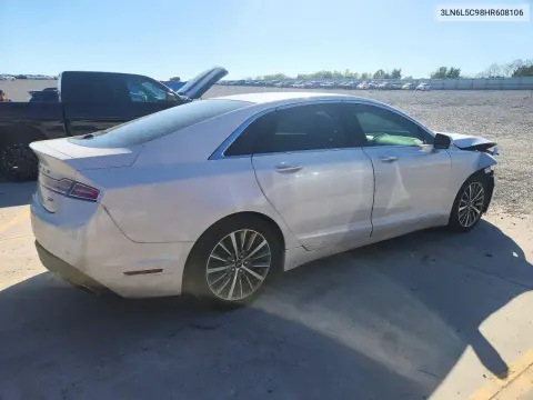 2017 Lincoln Mkz Select VIN 3LN6L5C98HR608106 фото 3