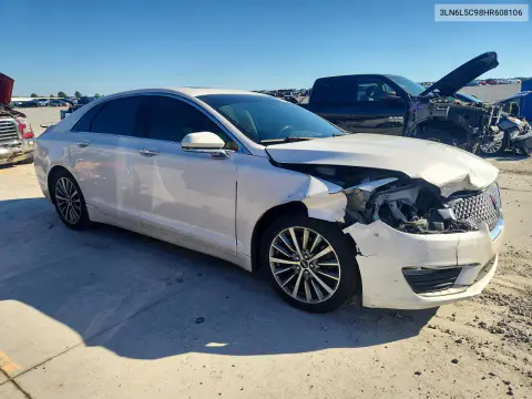 2017 Lincoln Mkz Select VIN 3LN6L5C98HR608106 фото 4
