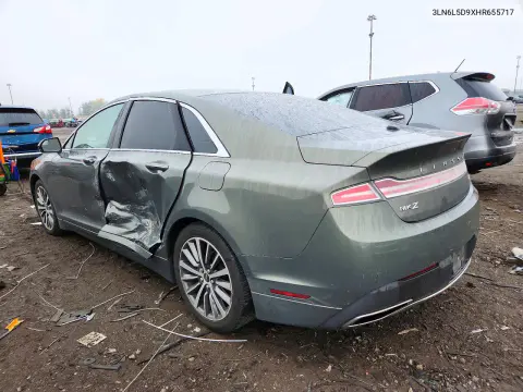 2017 Lincoln Mkz Select VIN 3LN6L5D9XHR655717 фото 2