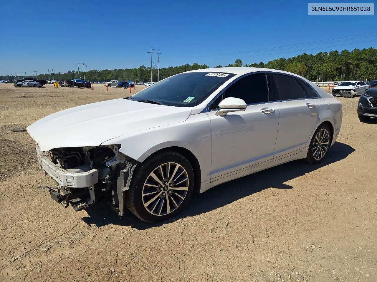3LN6L5C99HR651028 Lincoln MKZ 2017 — повреждение Передняя часть, фото до ремонта