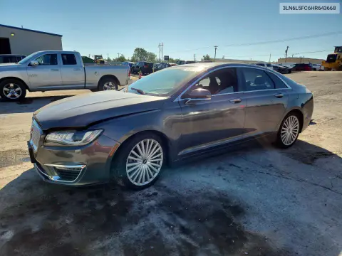 3LN6L5FC6HR643668 — 2017 Lincoln MKZ, Передняя часть, фото до ремонта