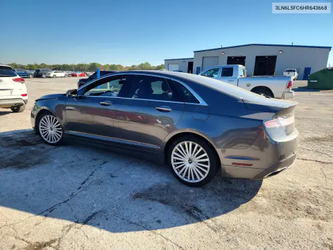 2017 Lincoln Mkz Reserve VIN 3LN6L5FC6HR643668 фото 2