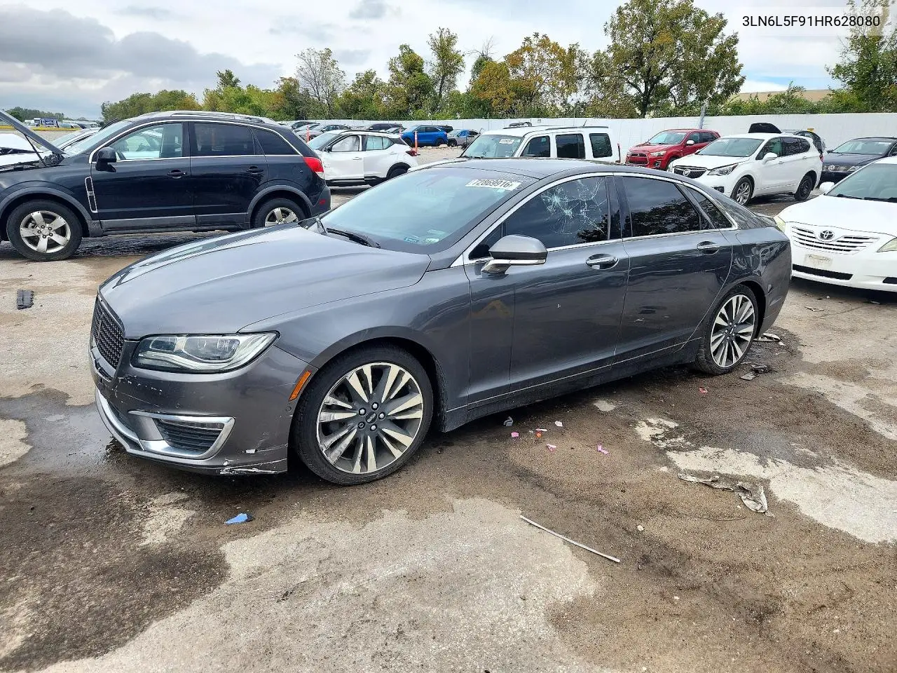 3LN6L5F91HR628080 Lincoln MKZ 2017 — повреждение Передняя часть, фото до ремонта