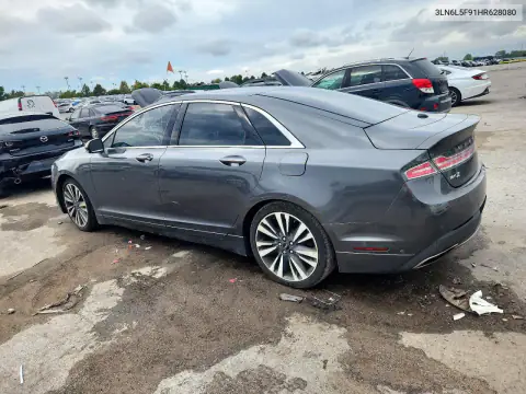 3LN6L5F91HR628080 — 2017 Lincoln MKZ, фото 2 с аукциона Copart, Передняя часть