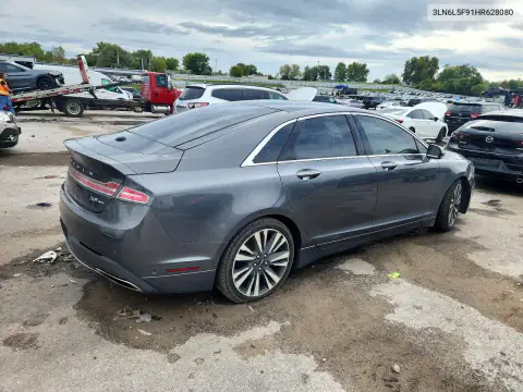 3LN6L5F91HR628080 — 2017 Lincoln MKZ, фото 3 с аукциона Copart, Передняя часть