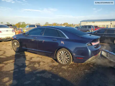 3LN6L5C92HR636130 — 2017 Lincoln MKZ, фото 2 с аукциона Copart, Передняя часть