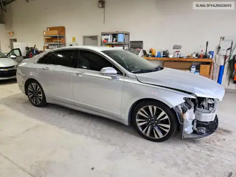 3LN6L5F94JR603695 — 2018 Lincoln MKZ, фото 4 с аукциона Copart, Передняя часть