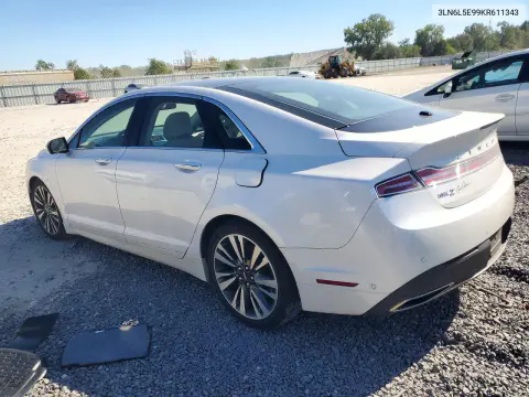 2019 Lincoln Mkz Reserve Ii VIN 3LN6L5E99KR611343 фото 2