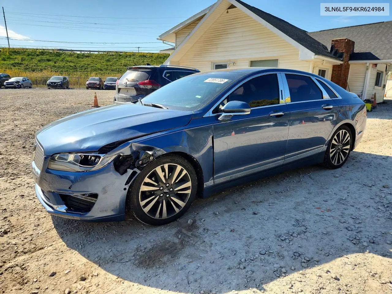 2019 Lincoln Mkz Reserve Ii VIN 3LN6L5F94KR624984 фото 1