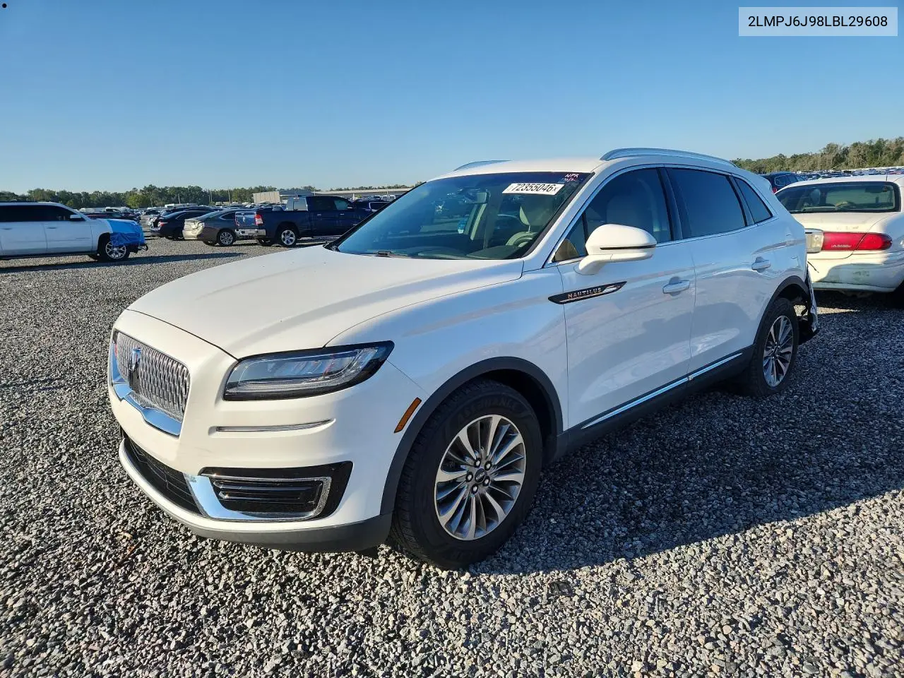 2020 Lincoln Nautilus VIN 2LMPJ6J98LBL29608 фото 1