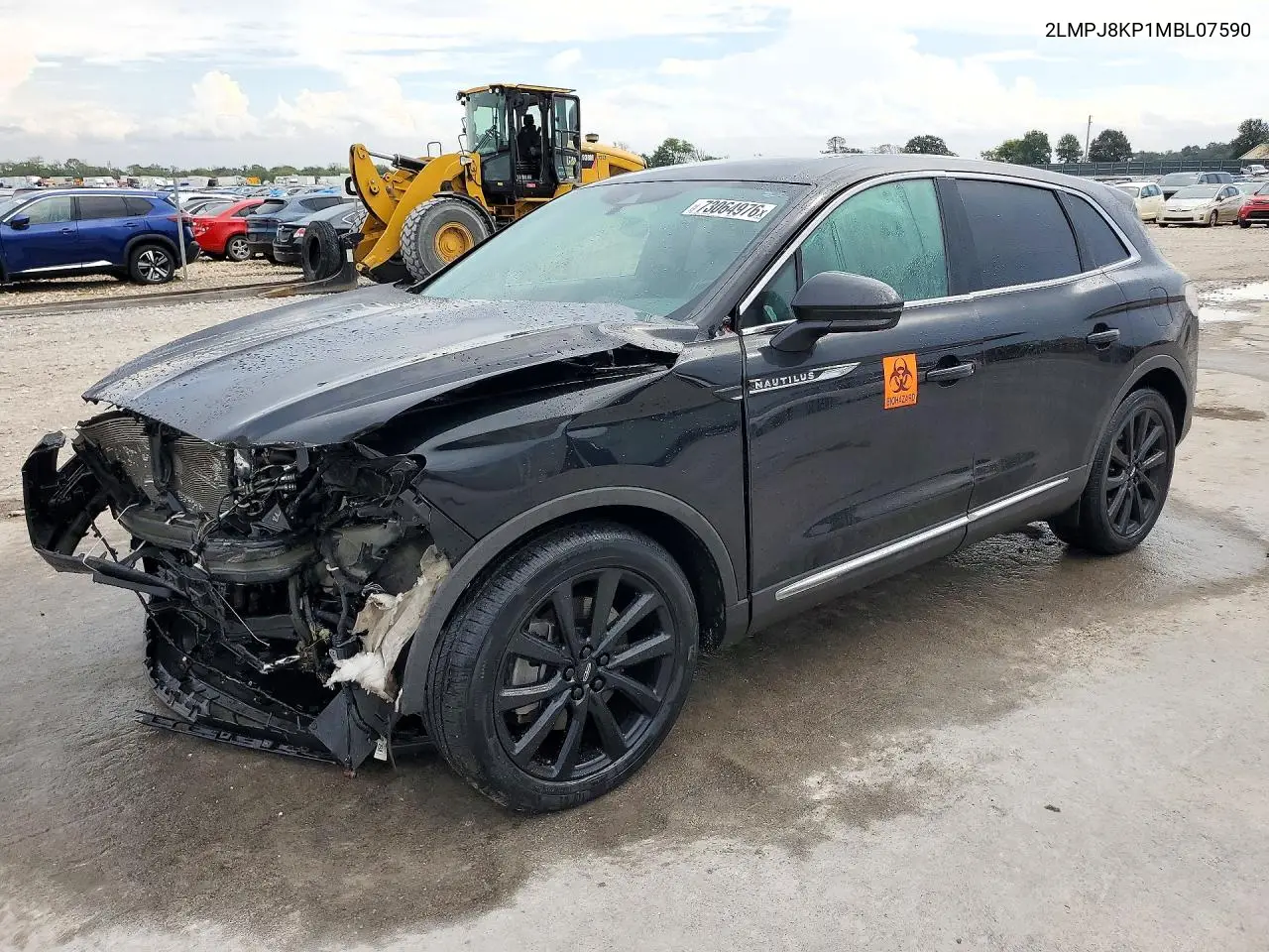 2LMPJ8KP1MBL07590 Lincoln Nautilus 2021 — повреждение Сторона, фото до ремонта