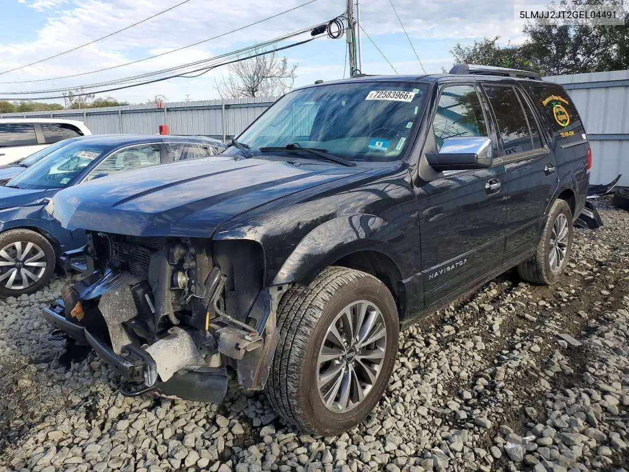 5LMJJ2JT2GEL04491 Lincoln Navigator 2016 — повреждение Передняя часть, фото до ремонта