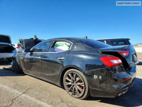ZAM57YSS8K1339547 — 2019 Maserati Ghibli, фото 2 с аукциона Copart, Передняя часть