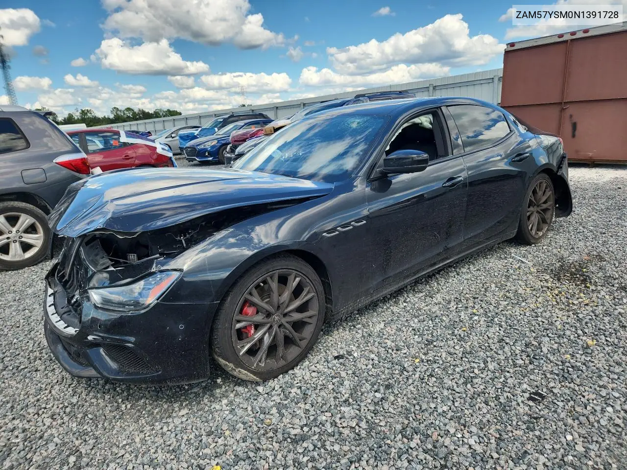 ZAM57YSM0N1391728 Maserati Ghibli 2022 — повреждение Передняя часть, фото до ремонта