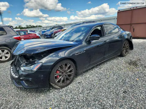 ZAM57YSM0N1391728 — 2022 Maserati Ghibli, Передняя часть, фото до ремонта