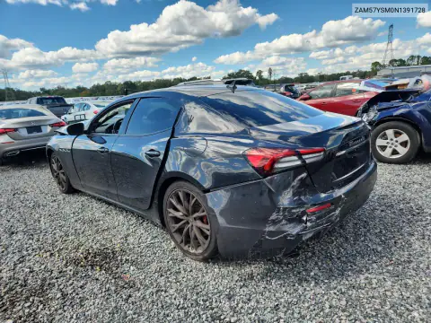 ZAM57YSM0N1391728 — 2022 Maserati Ghibli, фото 2 с аукциона Copart, Передняя часть